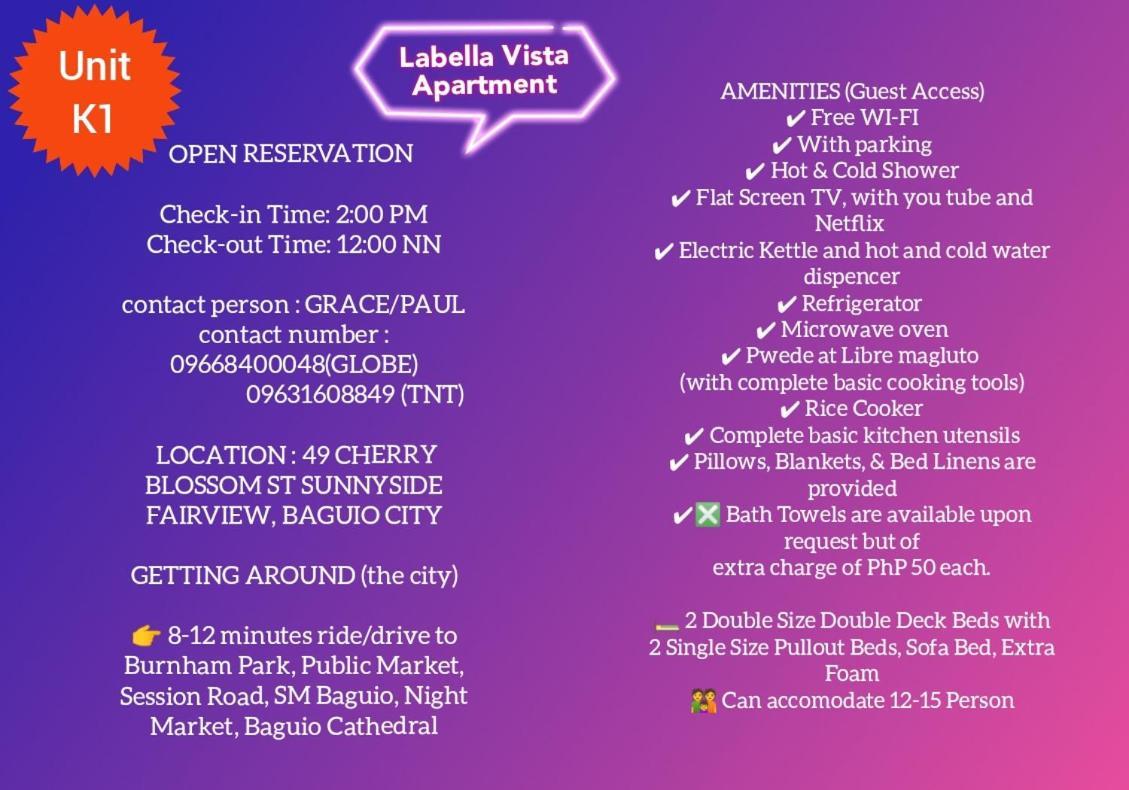 Labella Vista Apartment Baguio City Buitenkant foto